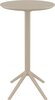 Стол пластиковый барный складной Siesta Contract Sky Folding Bar Table 60, бежевый