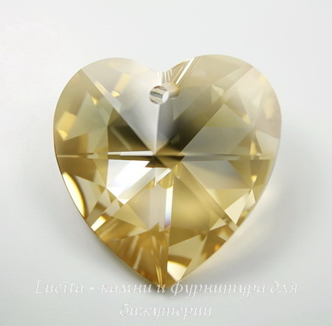 6228 Подвеска Сваровски Сердечко Crystal Golden Shadow (28 мм)