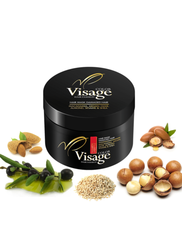 Питательная маска для ломких и вьющихся волос, Visage Hair Mask Damaged Hair, 500 мл