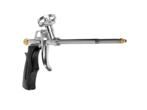 РемоКолор 23-7-012 Пистолет для монтажной пены алюм.корпус и адаптер, пласт.рукоятка, метал.регул.винт, ствол 18см, (шт