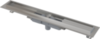 Водоотводящий желоб с порогами для цельной решетки, с вертикальным сливом, арт.APZ1106-300 AlcaPlast