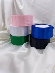 Лента атласная черная 4 см
