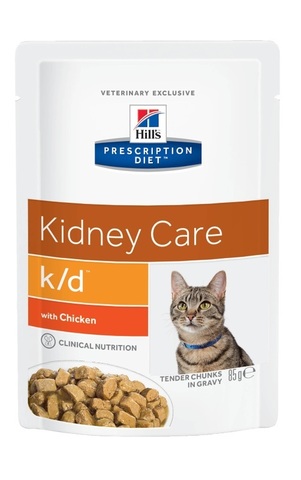 Hill's K/D пауч для кошек лечение заболеваний почек (курица) 85г