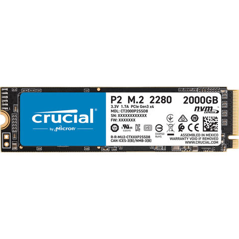 SSD диск Crucial 2TB P2 NVMe PCIe M.2 SSD