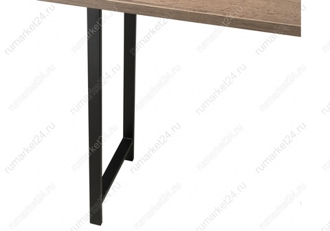 Стол деревянный кухонный, обеденный, для гостиной Консольный столик Пегас дуб велингтон / черный матовый 50*50*89 Черный /Дуб велингтон