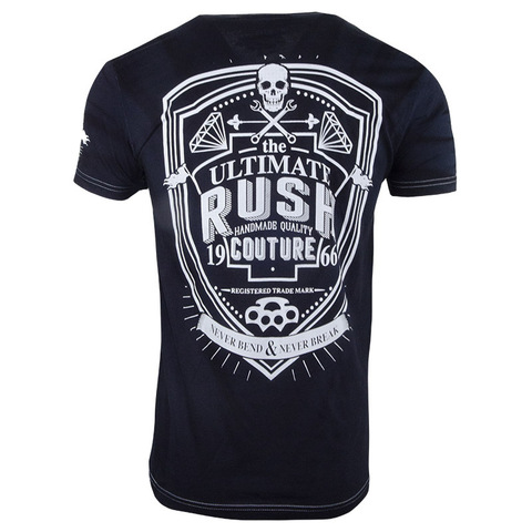 Rush Couture | Футболка мужская NEVER BEND NEVER BREAK Vintage Black RC254 спина