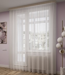 Тюль Legrand Лен белый с утяжелителем