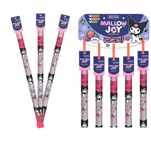KUROMI MALLOW JOY Маршмеллоу в форме косички 1кор*12бл*24шт, 25г.