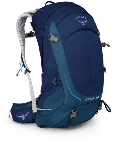 Картинка рюкзак туристический Osprey Stratos 34 Eclipse Blue - 1