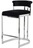 GY-B8216-BL Стул барный, велюр черный/хром  49*55*85см