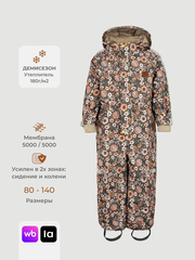Комбинезон мембранный демисезонный Mjölk Floral Dark, утеплитель 180гр/м2