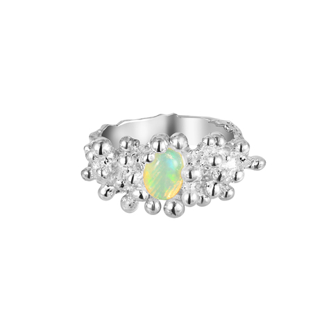 GINGER Кольцо пузыри (опал)