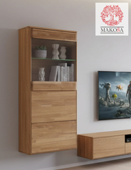 Шкаф витрина Михаэлла для гостиной из массива дуба