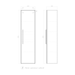 Шкаф навесной Land 400