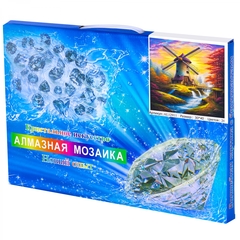 
          Алмазная мозаика Alingar, на подрамнике, с полным заполнением, (глянц) дизайн рамка, 30х40 см, 20 цветов, "Мельница"