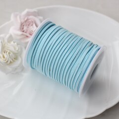 Шнур замшевый (искусственный), небесно-голубой, 2,3*1 мм, 1 метр, ШН011