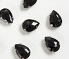 Стразы пришивные стекло в оправе, р. 14 мм, черный