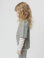 фуфайка  для девочки  КР 302902/хаки 6206 к663