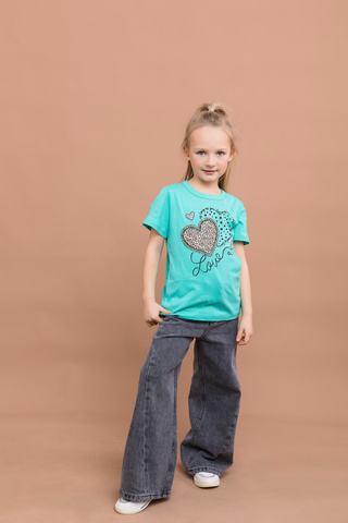 007_БК25 Футболка кор.рукав д/д, мятный