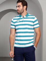 Футболка-поло фактурного материала 