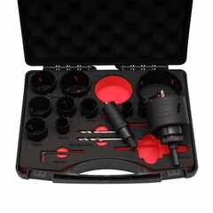 Набор коронок Bi-metall 16-76мм HSSE-Co8 17пр MASTER-TOOL 1014301010012