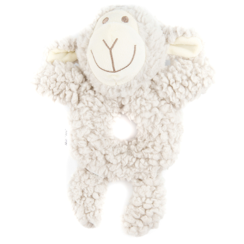 AROMADOG игрушка для собак Овечка-кольцо 23 см с пищалкой серый