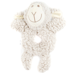 AROMADOG игрушка для собак Овечка-кольцо 23 см с пищалкой серый