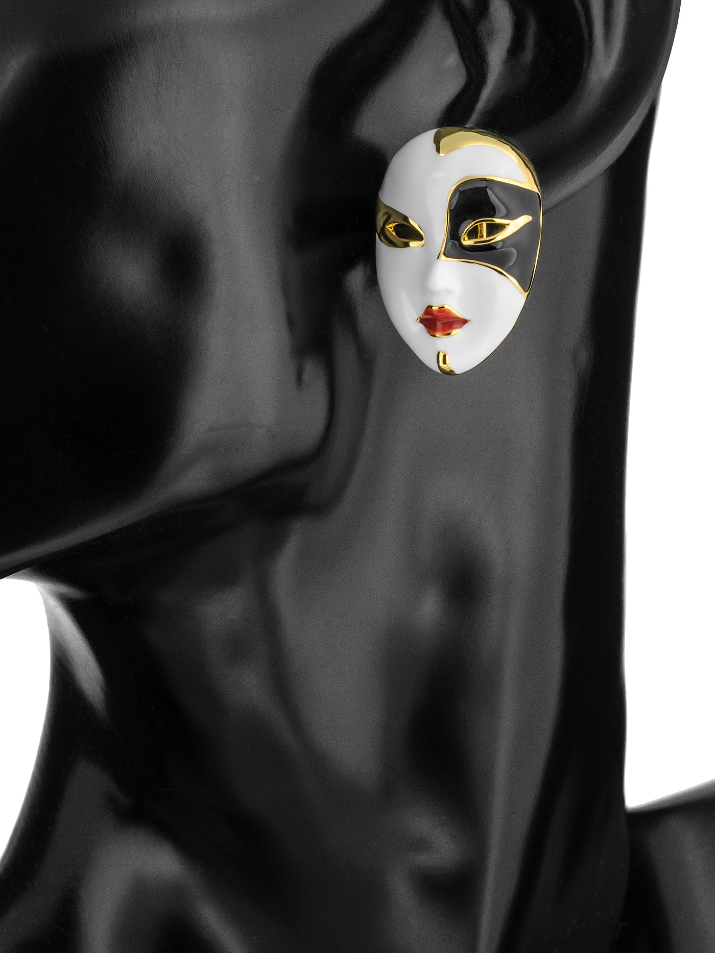 Крупные дизайнерские серьги Маски