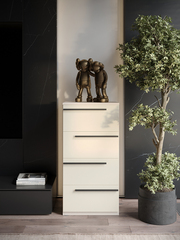 Комод SOHO для одежды, 4 ящика, цвет бежевый, габариты 45х90х40 см