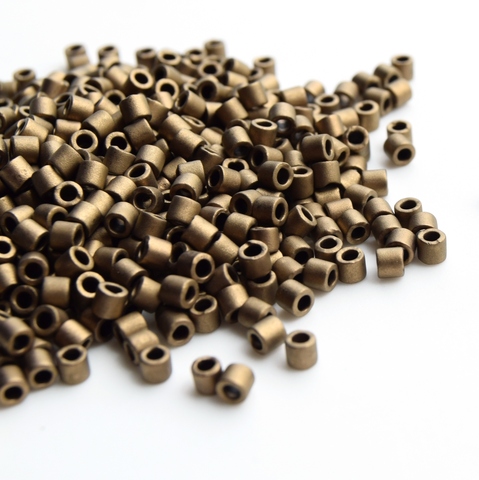 DB-0322 Бисер цилиндрический Миюки делика 11/0 Матовая темная бронза /Miyuki delica 11/0 Metallic Matte Dark Bronze