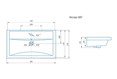 Умывальник мебельный 