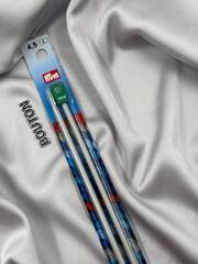 Спицы PRYM прямые алюминий d 4.5 мм 35 см 2 шт с наконечниками