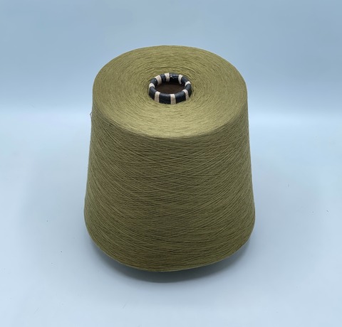 Бобинная пряжа,Cotton combed, 2540м. 100%Хлопок, Олива(337), 39305