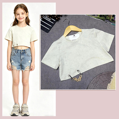 Футболка кроп-топ д (9-13) 260415-WD222