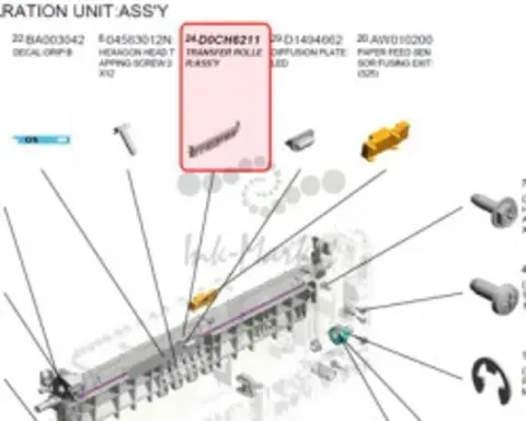 Блок переноса в сборе TRANSFER ROLLER:ASS'Y для Ricoh IM 2500-6000(A) (D0CH6211 / D0CH6213)