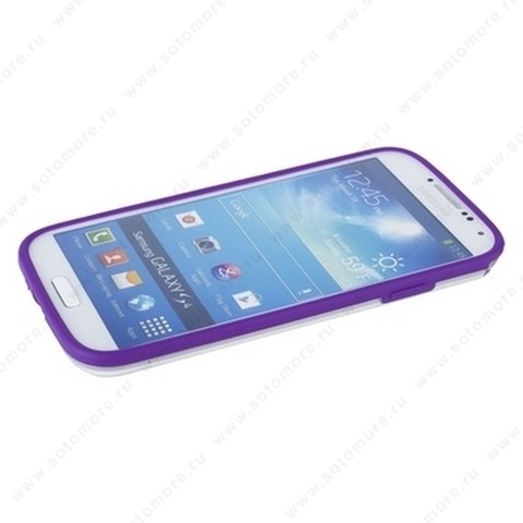 Бампер GRIFFIN для Samsung Galaxy S4 i9500/ i9505 фиолетовый с прозрачной полосой