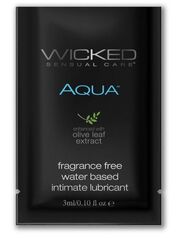 Легкий лубрикант на водной основе с алое Wicked Aqua - 3 мл. - 