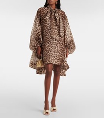 Платье мини LEO свободное с бантом