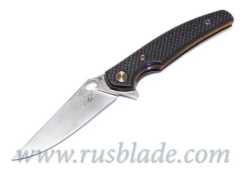 Cheburkov Golden Raven Damascus limited Gold Plated 