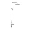 Cezares LEAF-CVDA-30-L-MM Душевая стойка телескопическая, с изливом с верхним и ручным душем, верхний душ диаметр 230 мм АБС пластик, исполнение Morning Mist