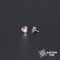 Cubic Zirconia Heart Pink