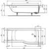 Ванна ассиметричная 170х80 см Ideal Standard Connect Air E113501