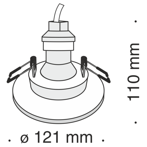 Встраиваемый светильник Technical Gyps Modern DL004-1-01-W