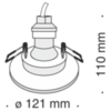 Встраиваемый светильник Technical Gyps Modern DL004-1-01-W