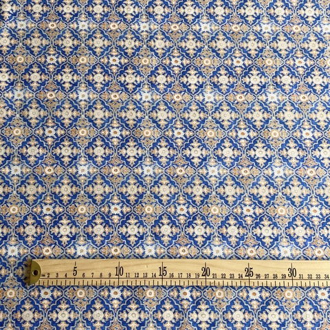 ПРЕДЗАКАЗ, ОРНАМЕНТЫ НА СИНЕМ, 100% хлопок