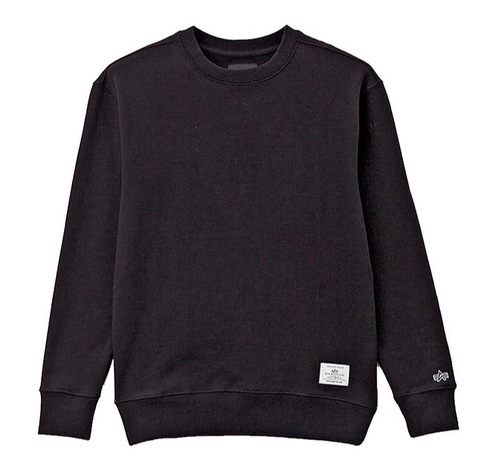 Свитшот Alpha Industries Essential French Terry Crewneck Black (Черный)