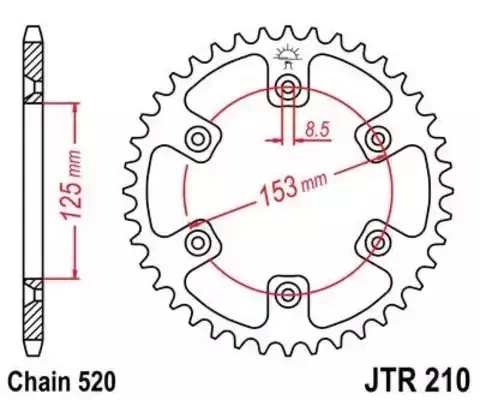 Звезда мотоциклетная JT JTR210.50SC самоочищающаяся