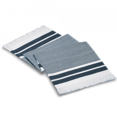 Пештемаль 100x180 L'appartement Kelsie white/navy белый/синий