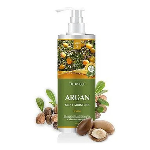 Deoproce Argan Silky Moisture Rinse - Бальзам для волос с аргановым маслом