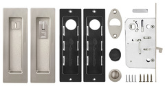 Защелка с ручками для раздвижных дверей SH.URB153.KIT011-BK (SH011 URB) SN-3 матовый никель
